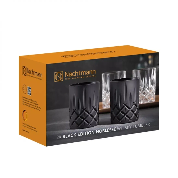 Набор стаканов низких 2шт 295мл Nachtmann Noblesse черный матовый