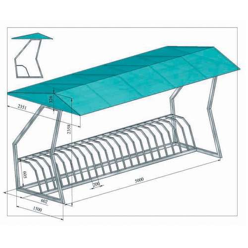 Навес с велопарковкой Stolz Техно