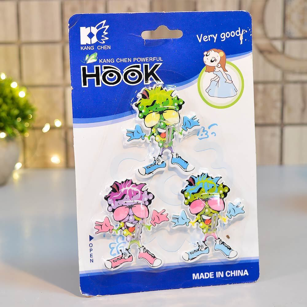 Крючок самоклеящийся 3шт "Веселые фрукты"