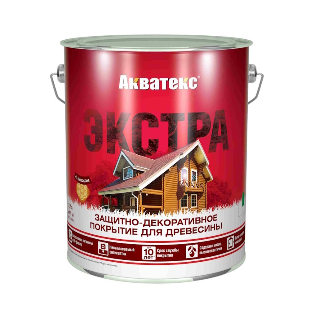 Пропитка по дереву Антисептик АКВАТЕКС Экстра белый   2,7л (Рогнеда)