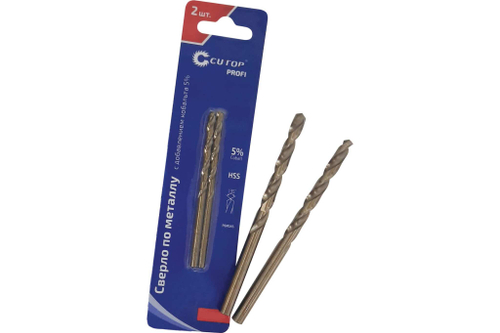 48-367 Сверло по металлу CUTOP Profi с кобальтом 5% 3,5 x 70 мм, 2 шт