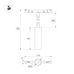 Светильник MAG-MICROCOSM-SPOT-FLEX-R26-5W Warm3000 (WH, 24 deg, 24V) (Arlight, IP20 Металл, 5 лет) 051838