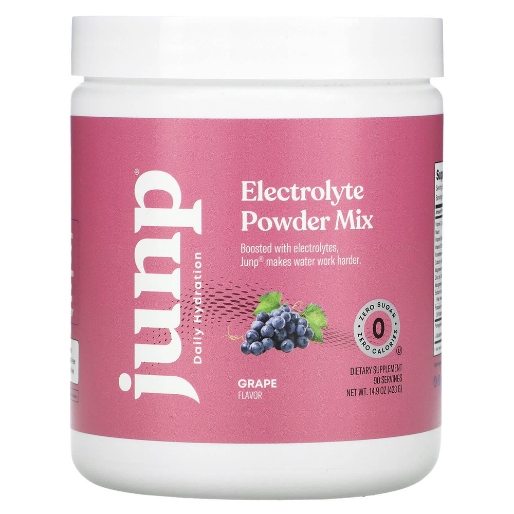 JUNP Hydration, Порошковая смесь электролитов, виноград, 423 г (14,9 унции)