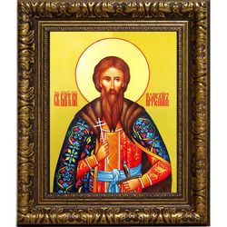 Вячеслав Чешский Святой благоверный князь. Икона на холсте.