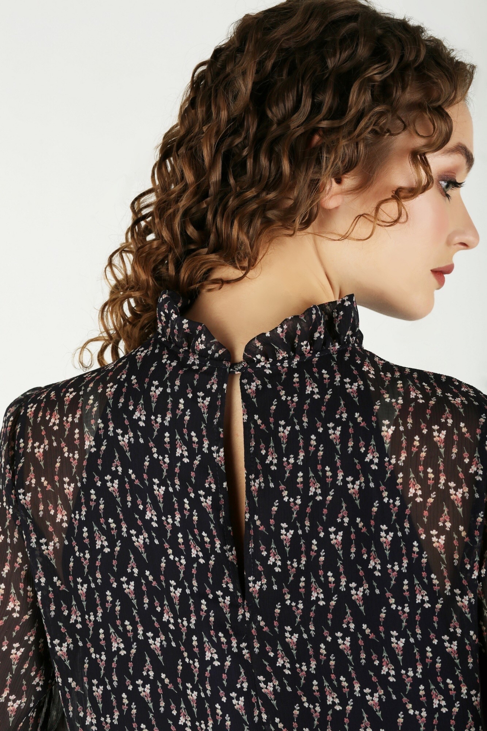 Шифоновое платье с длинным рукавом Тамбовчанка