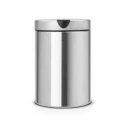 Ведро для мусора Brabantia настенное матовая сталь 3л вид спереди