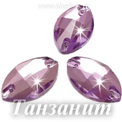 Пришивная лодочка с 2 отверстиями, ЛС Танзанит