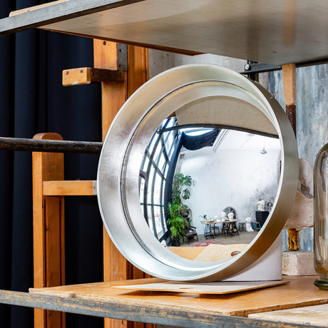Зеркало настенное Объект мечты Зазеркалье Хогард Сильвер версия M fish-eye OM-21092114