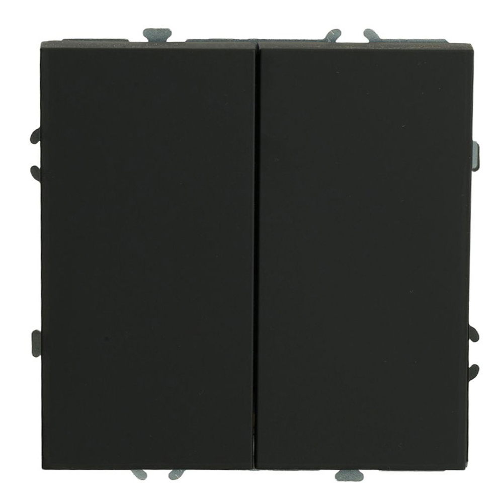 Переключатель перекрестный 2-клавишный (механизм), STEKKER, 250В, 10А, серия Эмили, RSW10-5111-01, черный уголь, soft touch 50167