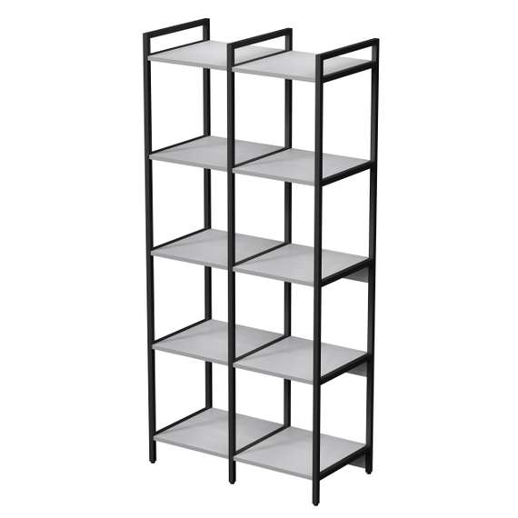 10ССД.5.400 Стеллаж средний двойной 5 полок, узкий (780*400*1704)