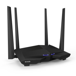 TENDA AC10 Wi-Fi маршрутизатор  двухдиапазонный стандарта AC1200 , 4 внешние антенны 6dBi, 1-port 10/100/1000Mbps WAN, 3-ports 10/100/1000Mbps LAN