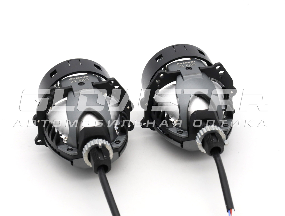 Билед модули Aozoom Z1 Pro 2025 Black King Kong Laser Original 3.0 дюйма, 2 чипа, 5500K, 12V, 55W/75W, крепление 3R и гаечное (комплект, 2шт)