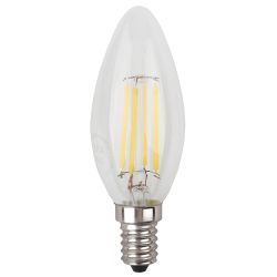Лампа светодиодная ЭРА F-LED B35-11w-840-E14 11Вт филамент свеча нейтральный белый свет Е14 | Филаментные декоративные