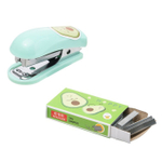 Степлер детский Basir, со скобами №10 на 15 листов, 6.3*3.2 см, серия "Авокадо", 3 цвета ассорти