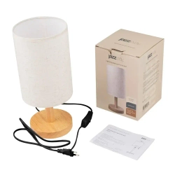 Светильник настольный Jazzway основа из натурального дерева