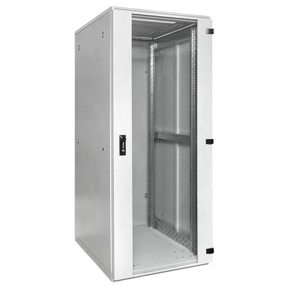 Шкаф напольный 19" TERACOM PRO 18U 600x600 мм двери стеклянная с замком-ручкой и металлическая серый