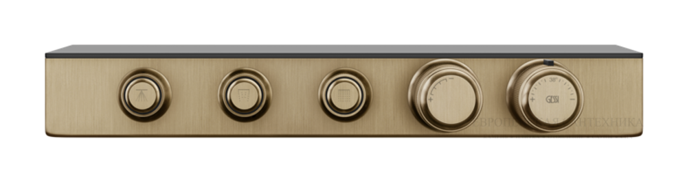 Термостат Gessi HI-FI, с полочкой, скрытая часть, до 3 функций одновременно, цвет Chrome