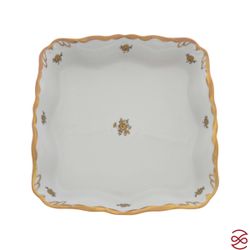 Блюдо квадратное на ножке Queen's Crown Золотая роза 23 см