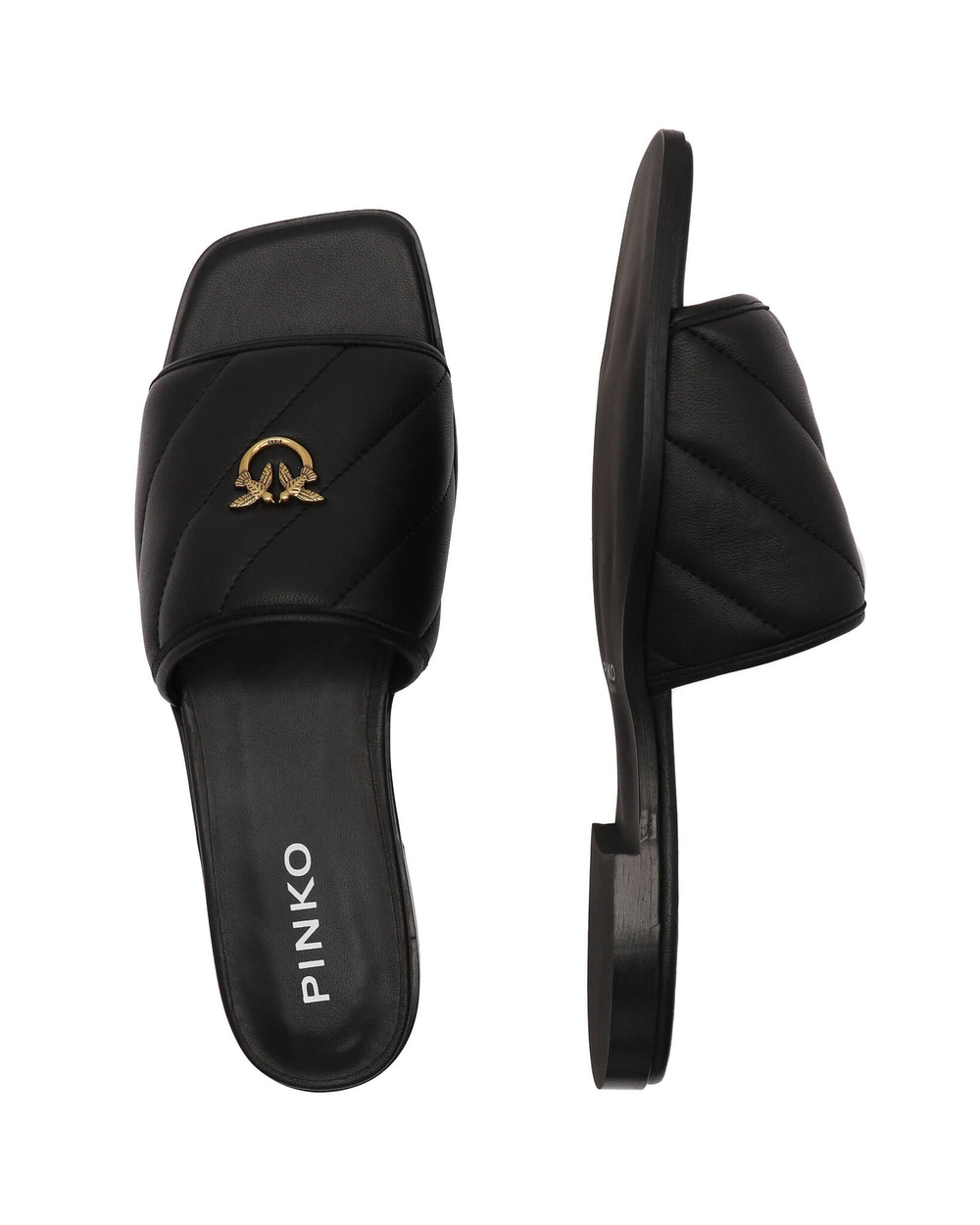 Кожаные шлепанцы molly Pinko - черный(100693 A0O0)