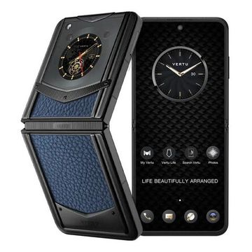 Vertu Ironflip джентльменский синий (кожа теленка)