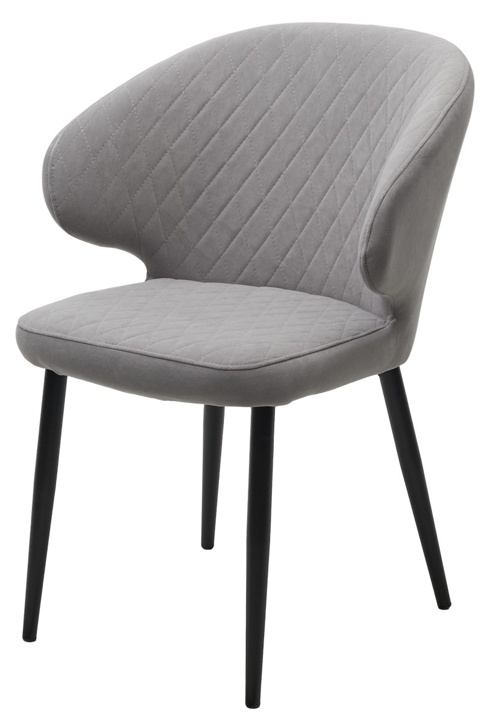 Стул М-City DISAUR Хилтон, B22 Серый, Велюр, Черный каркас