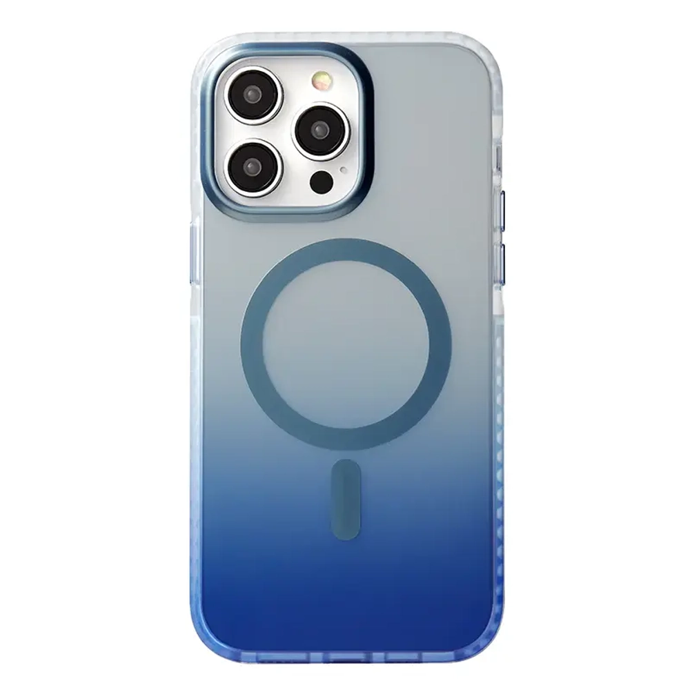 Чехол-накладка Mutural MagSafe Icesense Series для iPhone 15 Pro пластиковый (синий градиент)