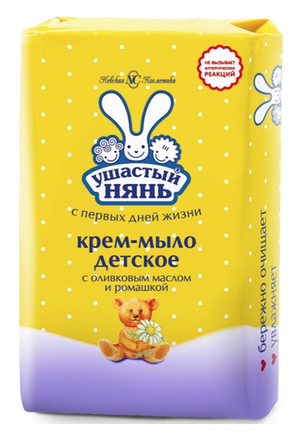 Крем-мыло детское Ушастый нянь с оливковым маслом и ромашкой 90 г