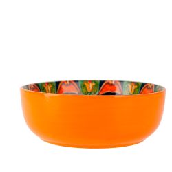 Кокотница с ручкой "Arabesque" (оранжевый) 22х16см (подарочная упаковка)