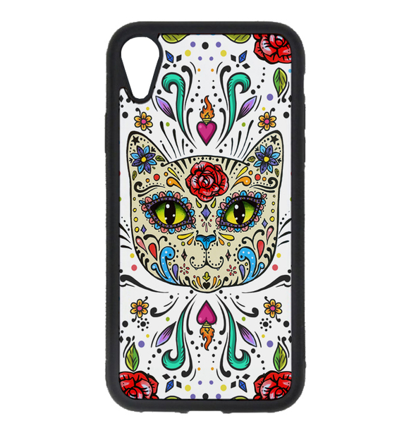 Чехол пластиковый для айфона XR "Мексиканский сахарный кот"
