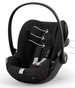 Коляска 3 в 1 Cybex Priam IV Rosegold и автокресло Cloud G i-Size Moon Black Sepia Black