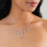 Колье ORI TAO, Clover, "символ удачи", OT24.2-15-31751 (серебристый)