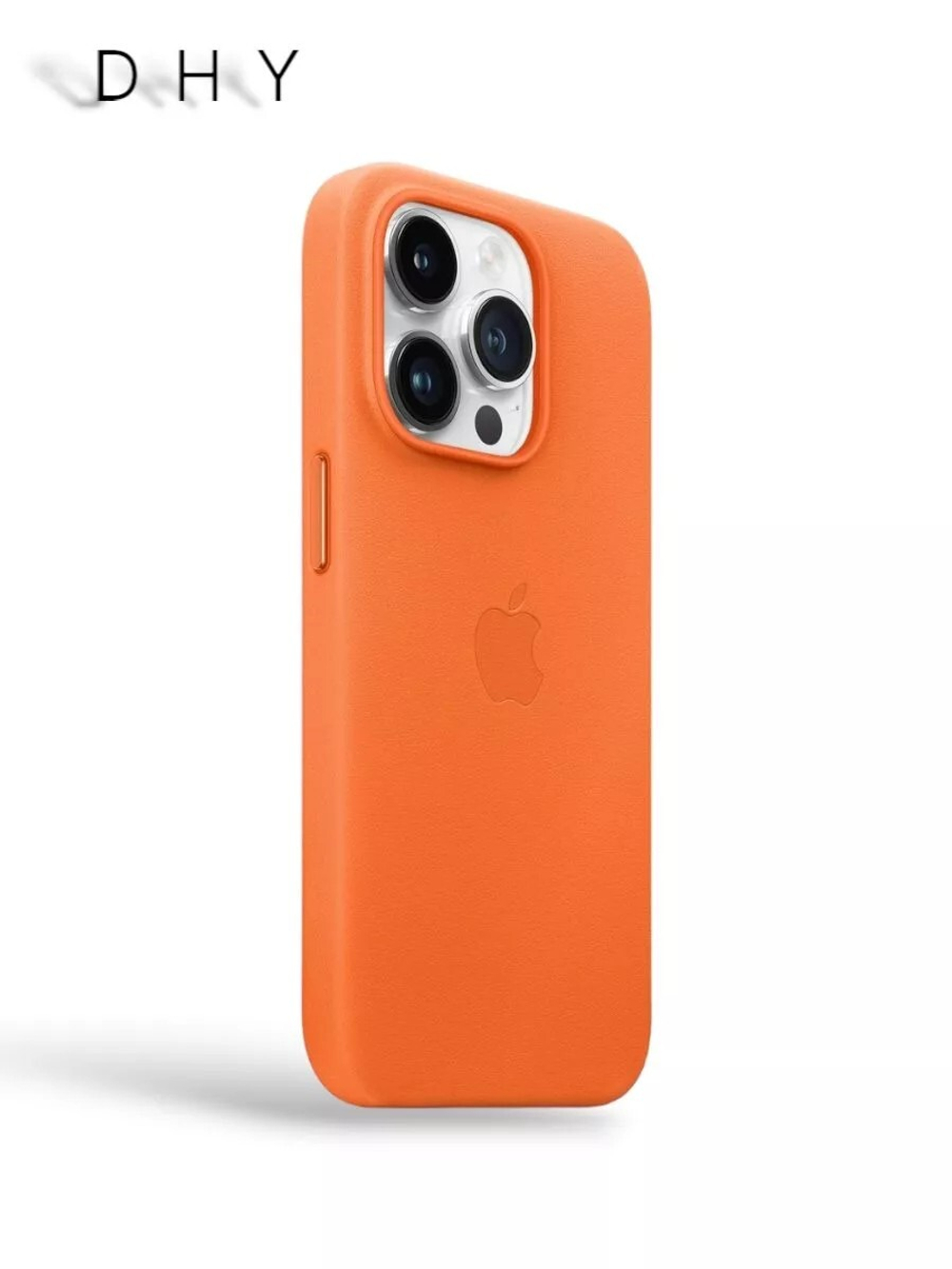 Кожаный чехол Leather Case iPhone 14 Pro | Gelargonidin Оранжевый
