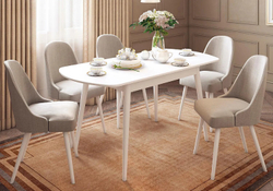 Стол кухонный раздвижной Элегант, МДФ, овальная форма