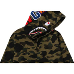 A Bathing Ape Bathing Ape Sweatshirts Cardigan Cotton Moderate No Fleece Lined Zip Closure 0zxswm007151q зеленый