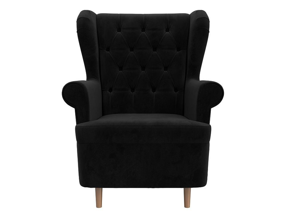 Кресло Торин Люкс, Черный, Велюр, 108500