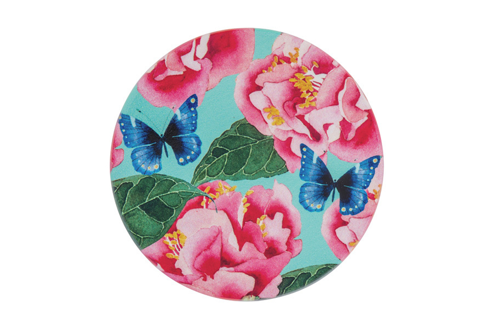 Кружка с подставкой 400мл Камелии