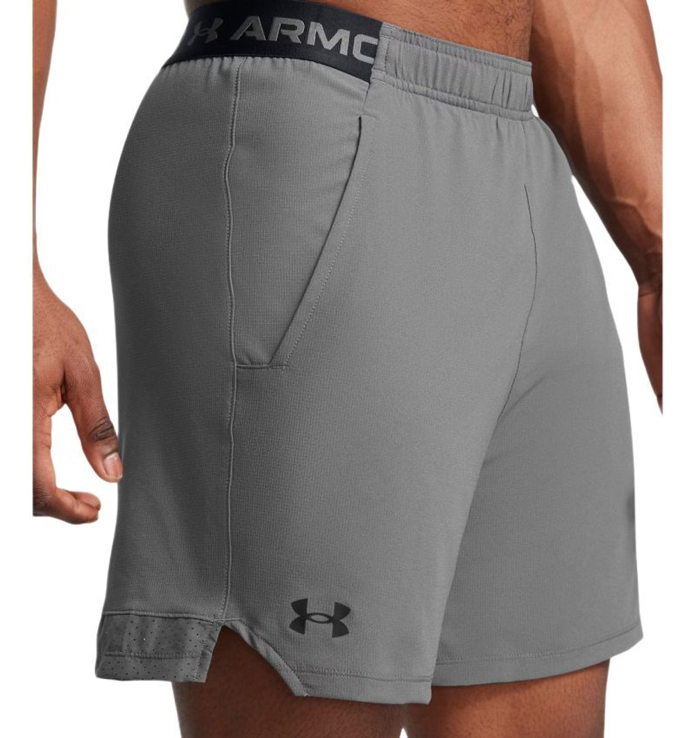 Мужские теннисные шорты Under Armour Men's UA Vanish Woven 6" - Castlerock/черный