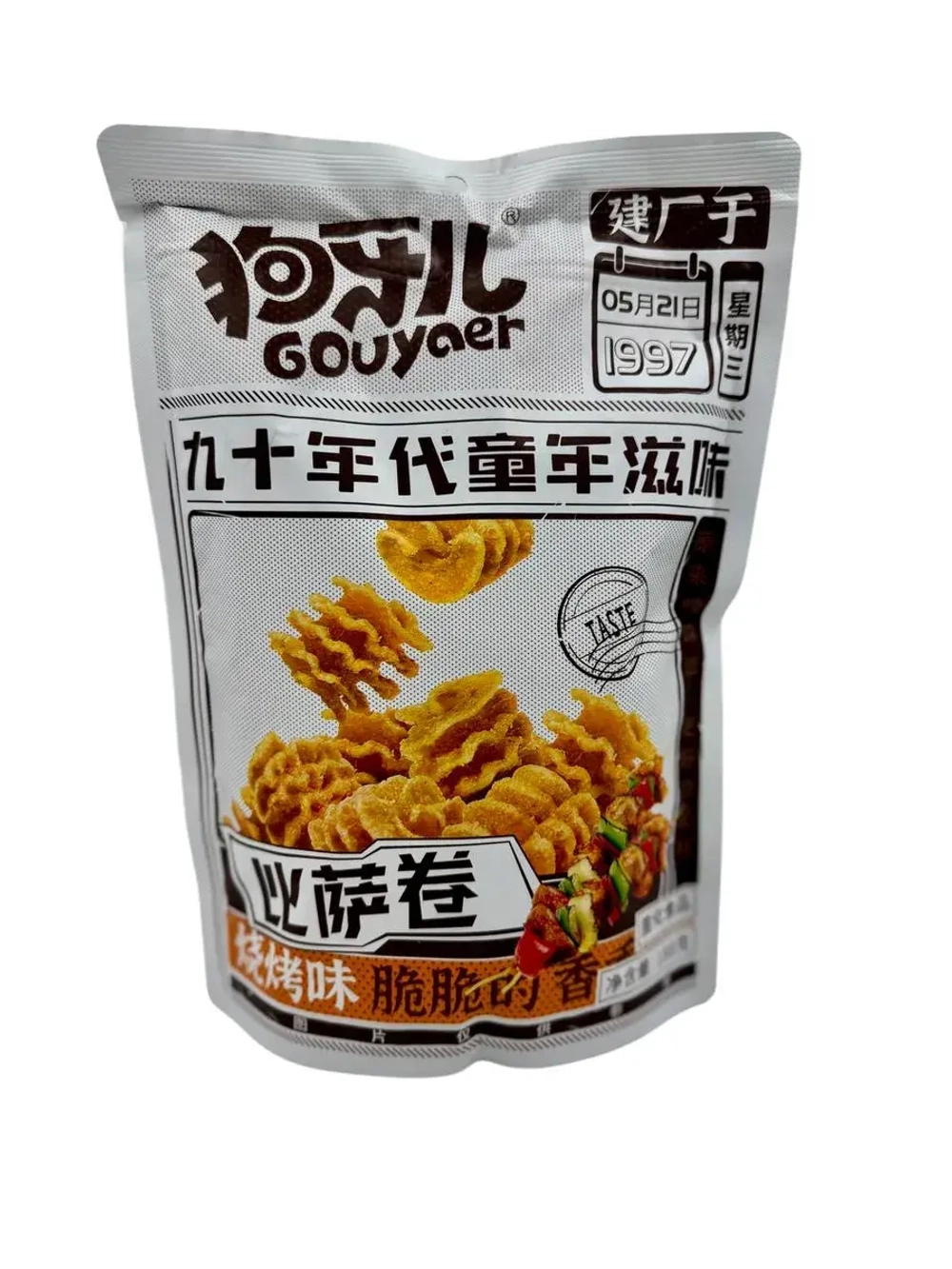 Чипсы Gouyaer со вкусом жаренного шашлыка с овощами,188 гр