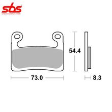 SBS 960DS-1 тормозные колодки передние