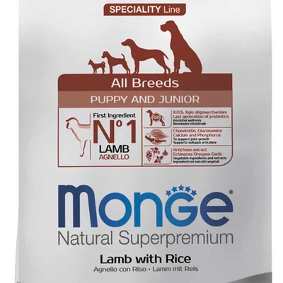 Monge Puppy&Junior Lamb - корм для щенков (ягненок, рис и картофель)