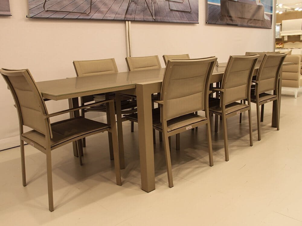 Стол стеклянный раздвижной Talenti Touch, тортора