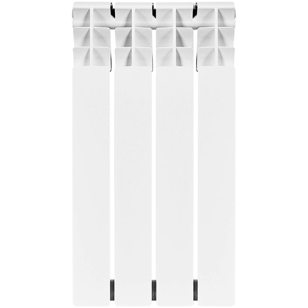 Радиатор биметаллический ROMMER Optima Bm 500 - 4 секции (подключение боковое, цвет белый)