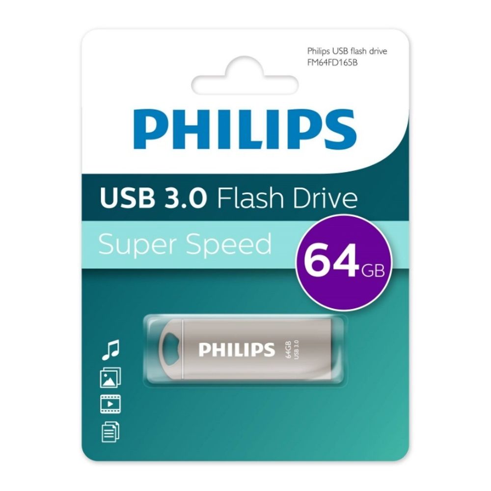 Флеш накопитель 64GB PHILIPS IRON 3.0 64GB, USB 3.0