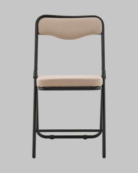 Стул складной Джонни велюр велютто бежевый каркас черный матовый