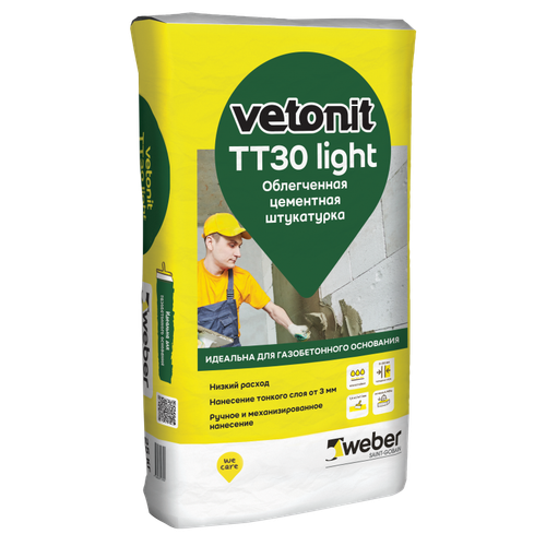 Штукатурка цементная облегченная Ветонит ТТ30