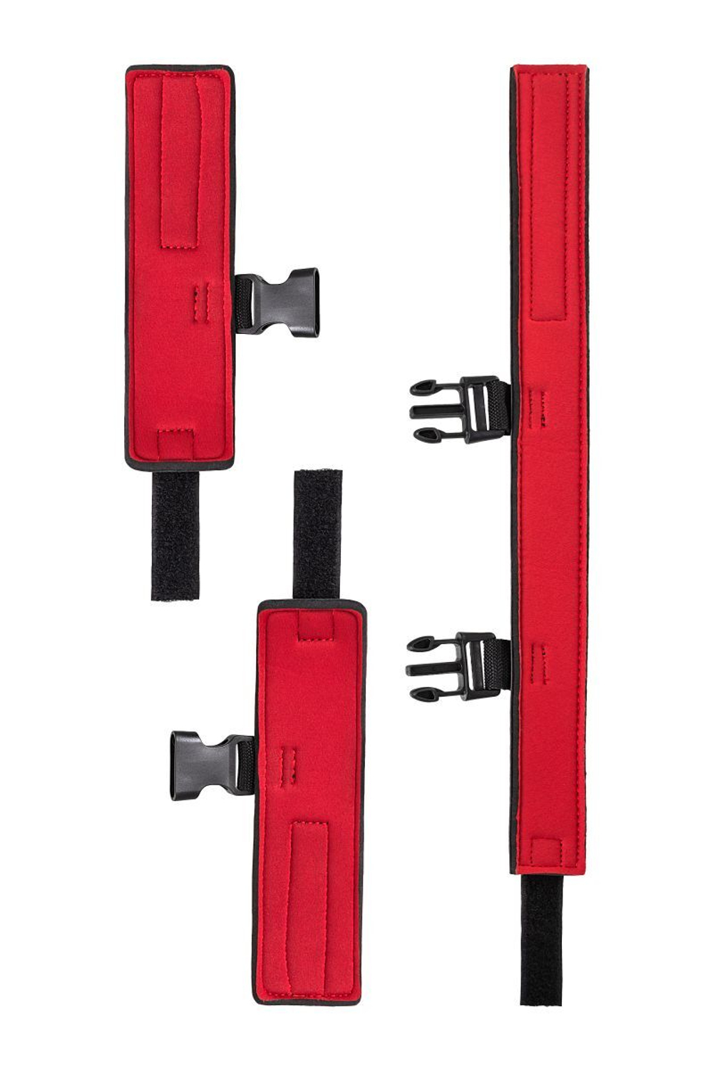 Черный ошейник с наручниками на липучках (Цвет: черный)