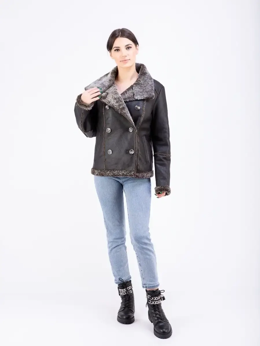 Дубленка женская натуральная зимняя