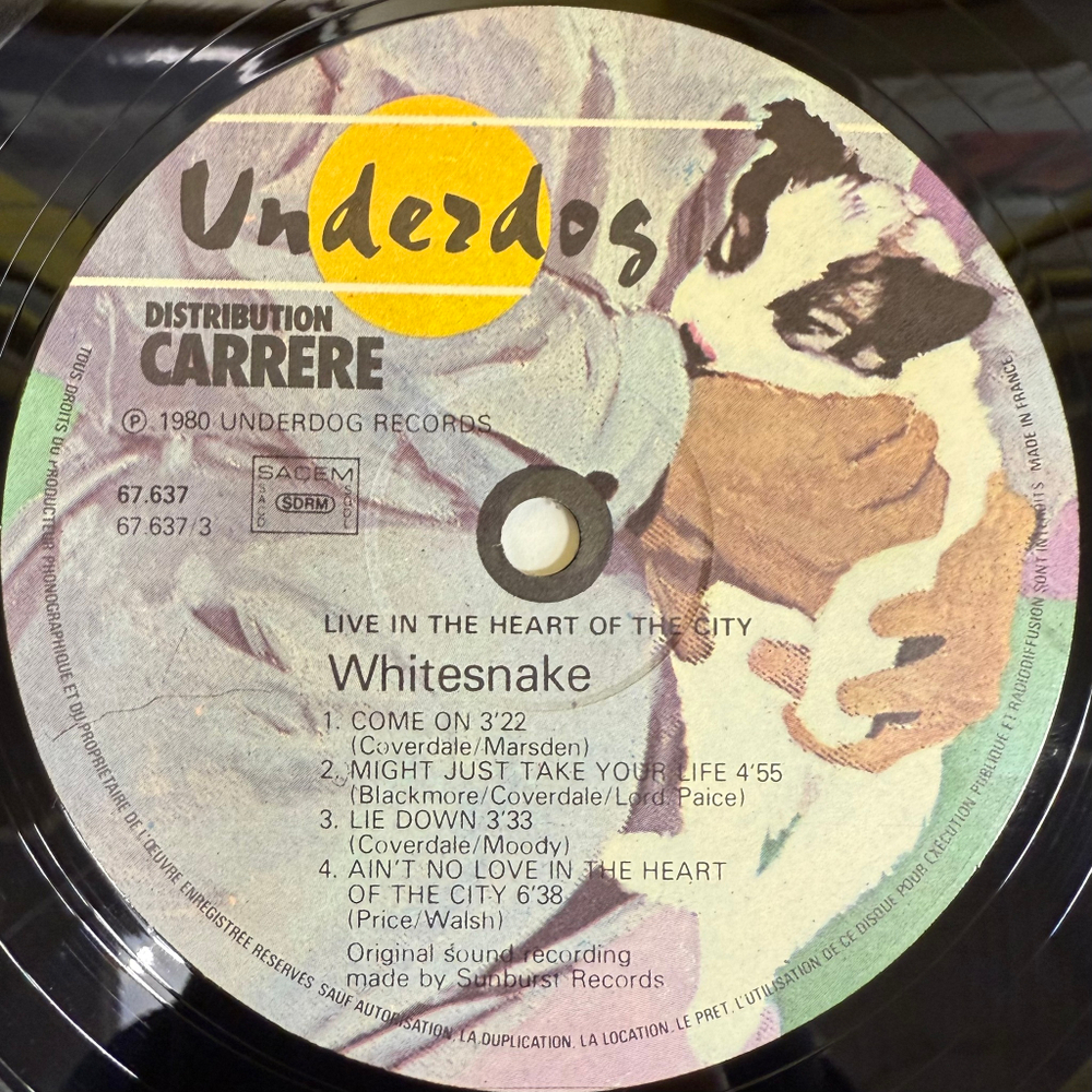 Whitesnake ‎– Live... In The Heart Of The City 2LP (Франция 1980г.)