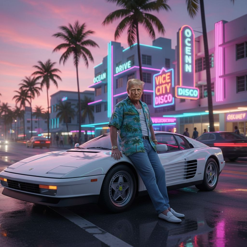 Фото в стиле GTA Vice City