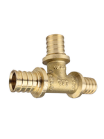 Тройник аксиальный, латунь,20, желтый, RTP (80/5)